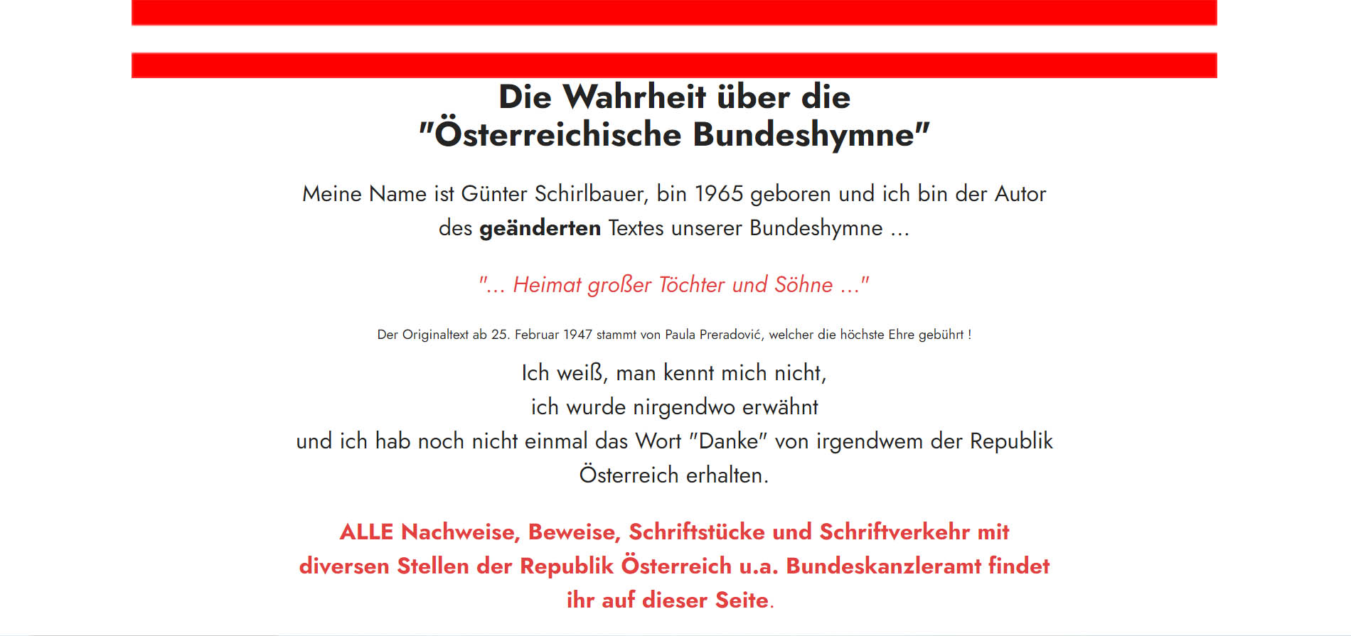 Die Wahrheit über die Österreichische Bundeshymne